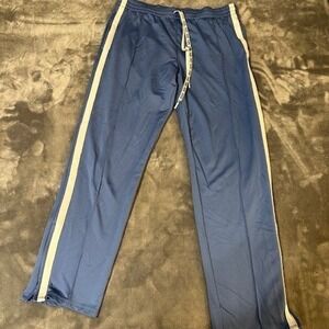 PINK ACTIVE Women Blue Track Pants Sweat Pants Side Stripe Athletic Style Size L